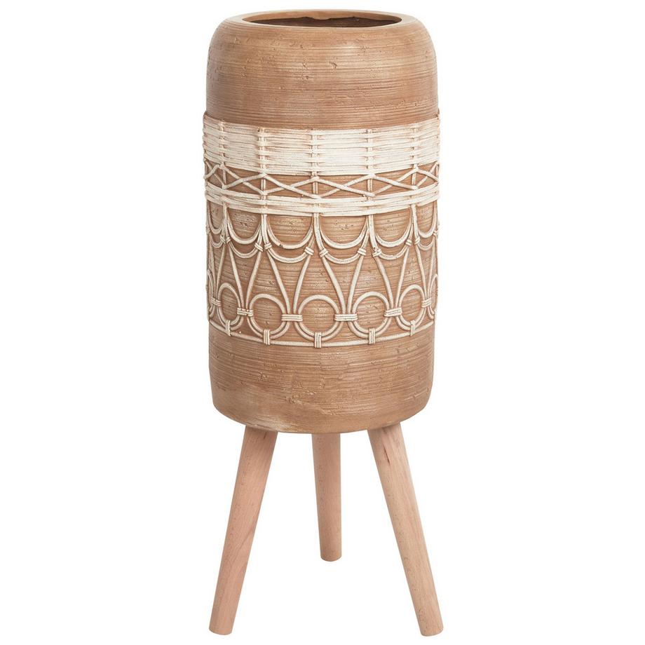 Cache-pot sur pied en Fibre d'argile Rétro DRYOPTERIS