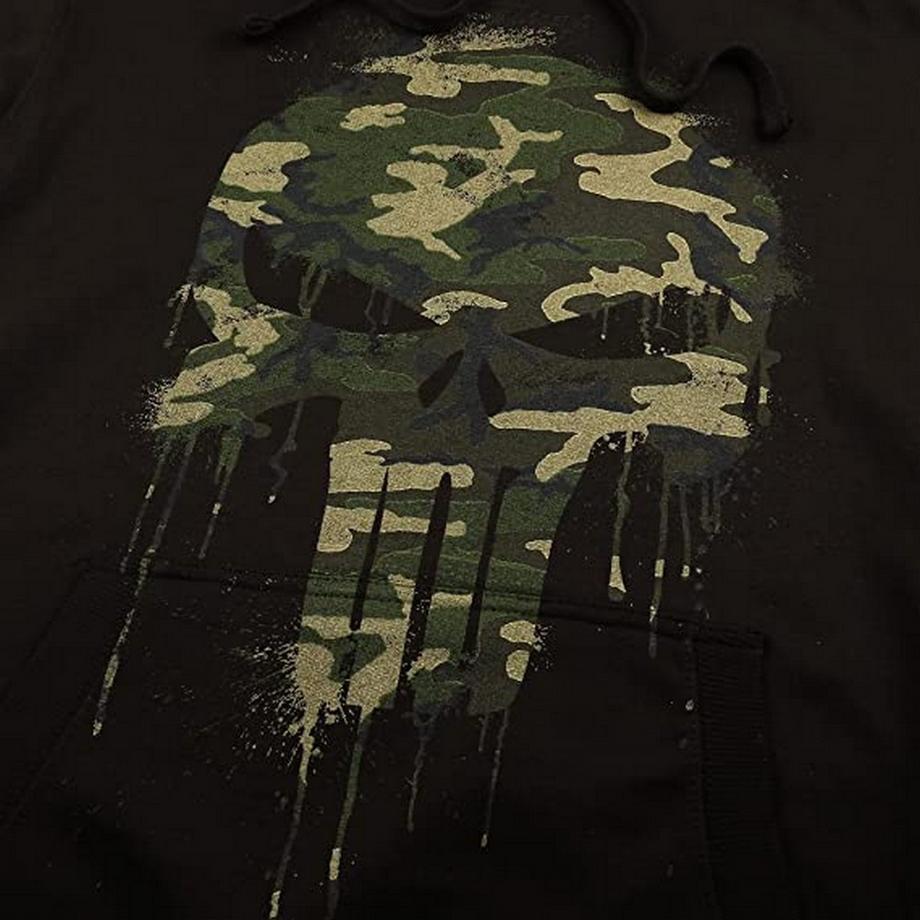 The Punisher Camouflage Totenkopf Print Hoodie  