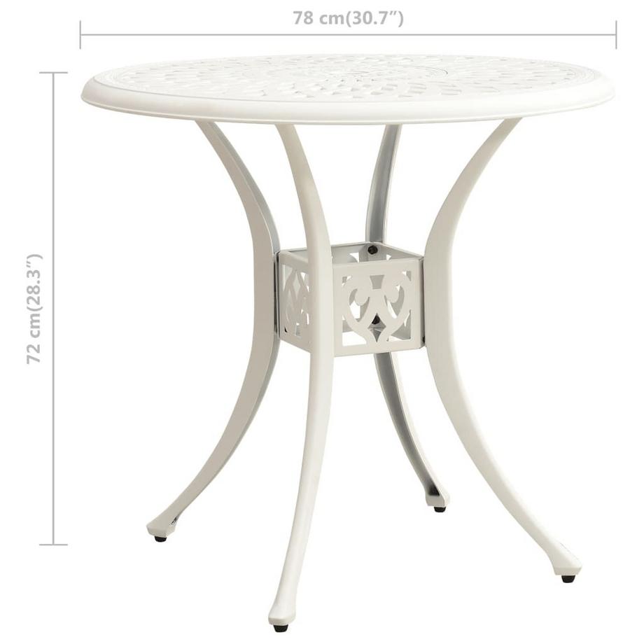 VidaXL Table de jardin aluminium  