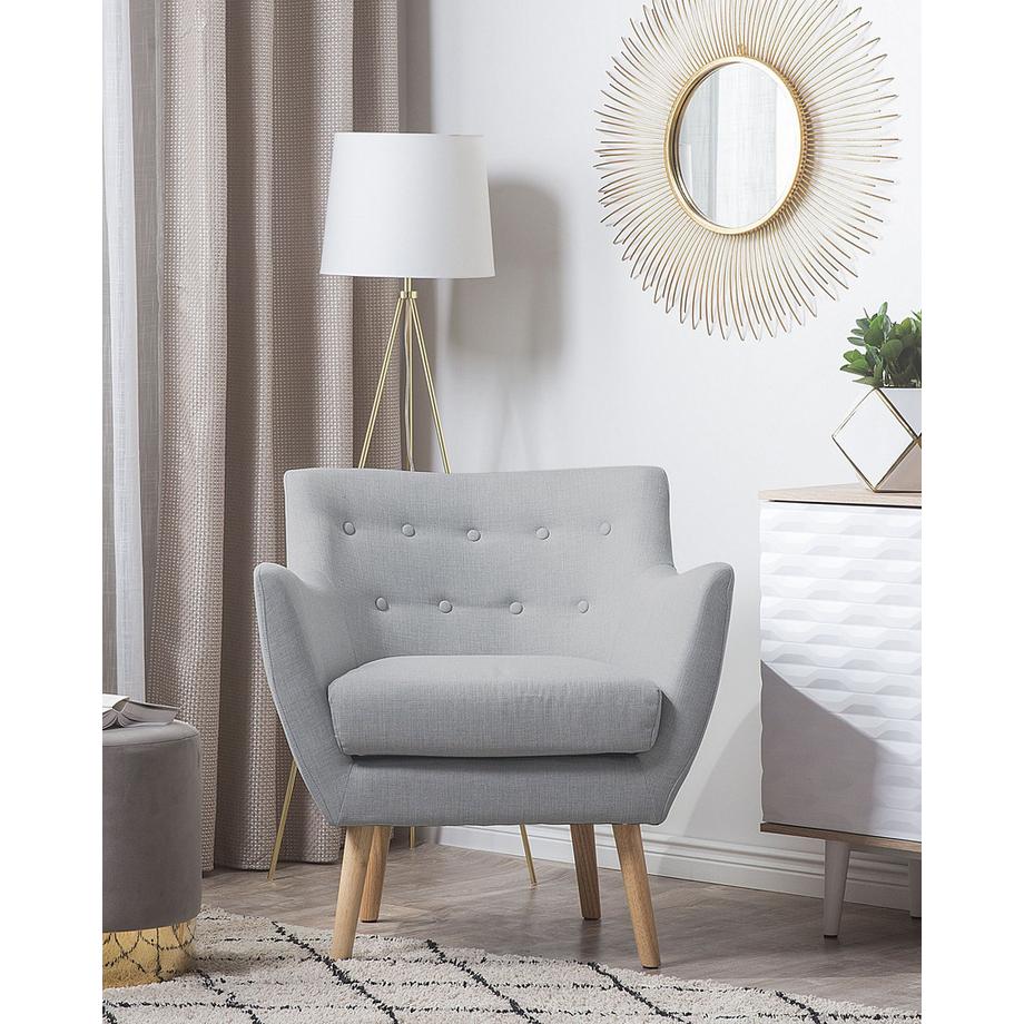 Beliani Fauteuil en Tissu Rétro DRAMMEN  