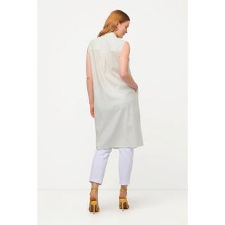 Ulla Popken Blusa smanicata misto lino Collo camicia Tasche  