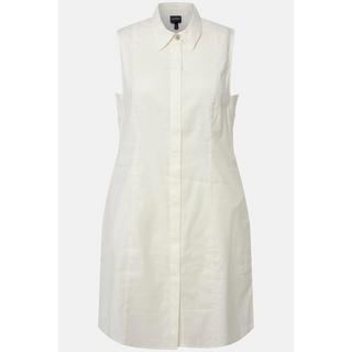 Ulla Popken Blusa smanicata misto lino Collo camicia Tasche  