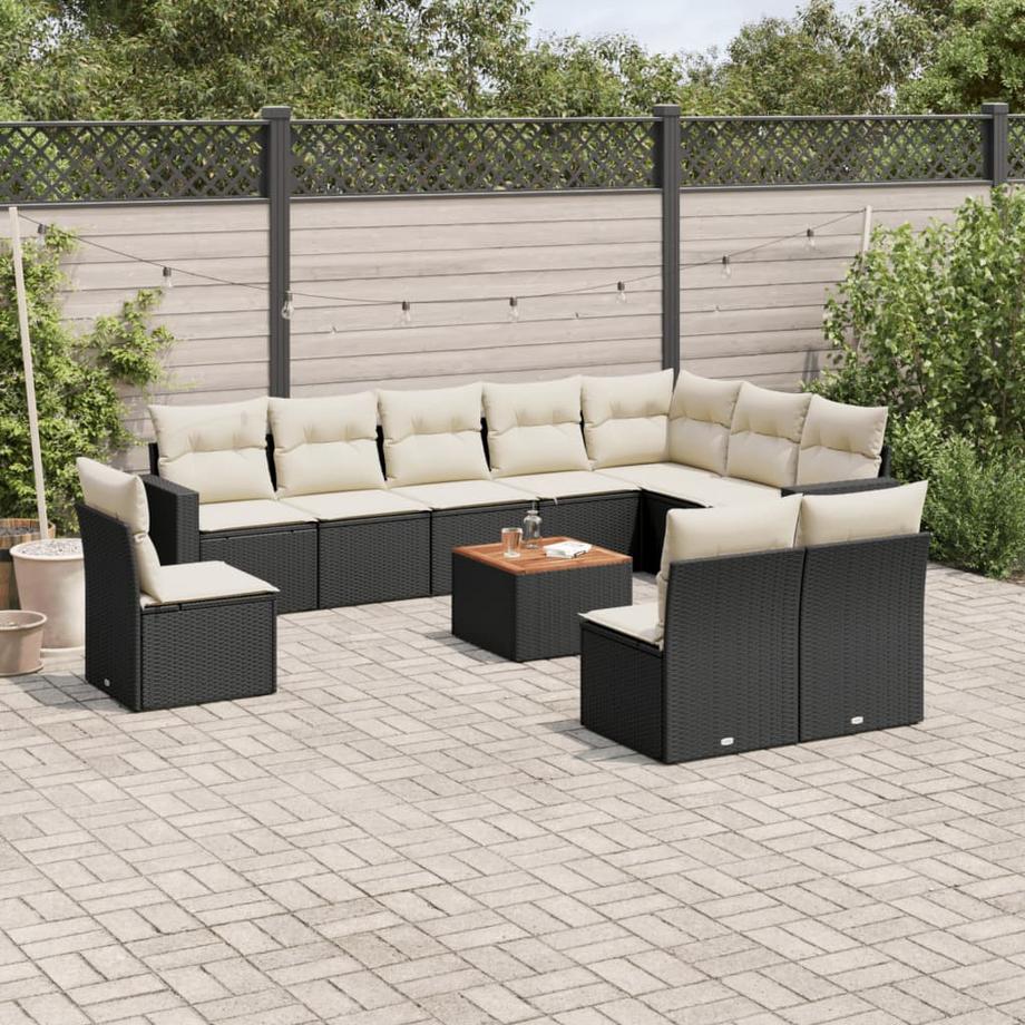 VidaXL set divano da giardino Polirattan  