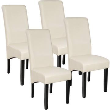 Lot de 4 chaises aspect cuir