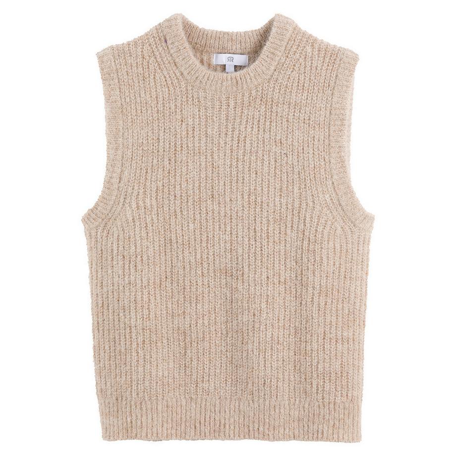 La Redoute Collections Pull sans manches Alpaga mélangé  