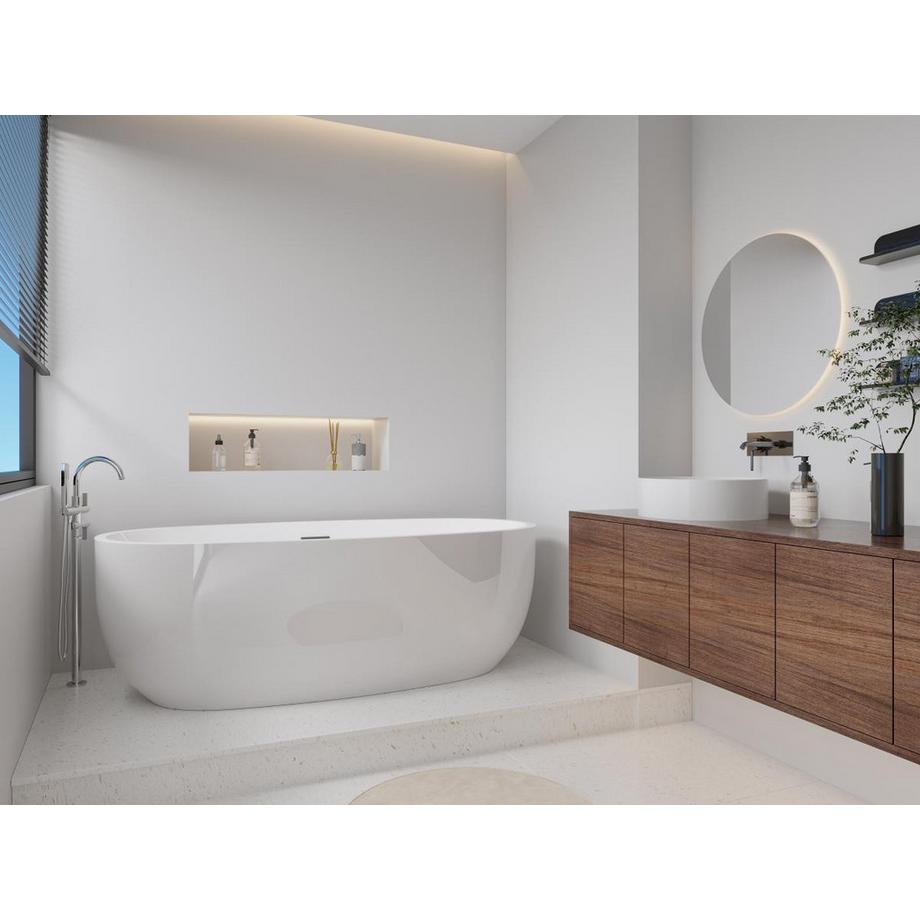 SHOWER DESIGN Vasca da bagno freestanding 8L 1 Bianco NICA  