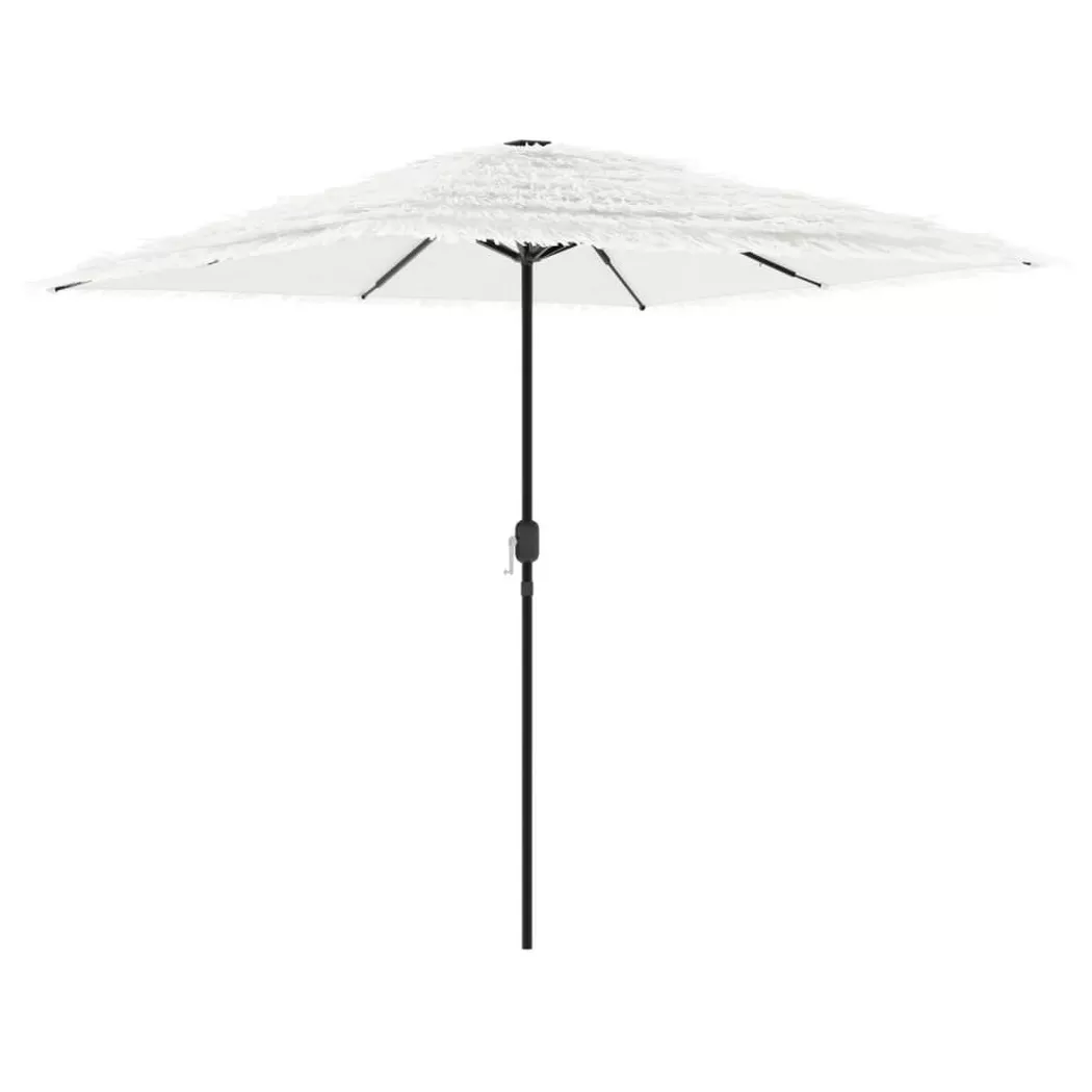 vidaXL Sonnenschirm mit Stahlmast Weiß 248x248x248 cm