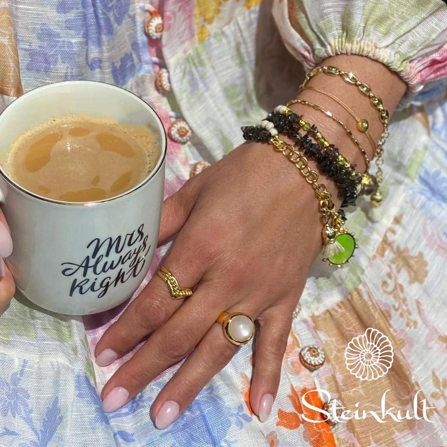 Steinkult  Sterling Silber Ring "Grauer Mondstein" 