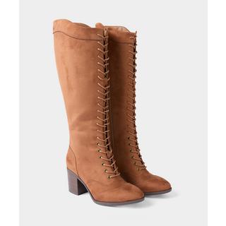 Joe Browns  Bottes hautes à lacets avec talon empilé en bois 