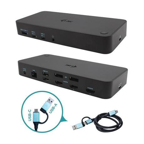 i-tec  CATRIPLEDOCKPDPROCH replicatore di porte e docking station per notebook Cablato USB 3.2 Gen 1 (3.1 Gen 1) Type-C Nero 