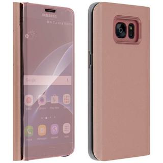 Avizar  Étui folio Miroir Rose Galaxy S7 Edge 