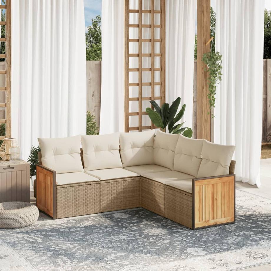 VidaXL Ensemble de canapés de jardin rotin synthétique  
