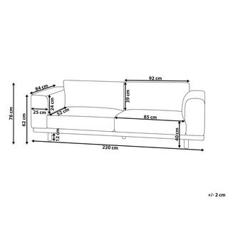 Beliani 3 Sitzer Sofa aus Cord Skandinavisch NIVALA  