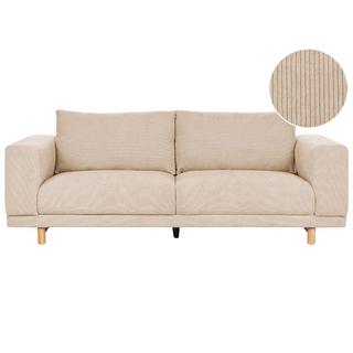 Beliani 3 Sitzer Sofa aus Cord Skandinavisch NIVALA  