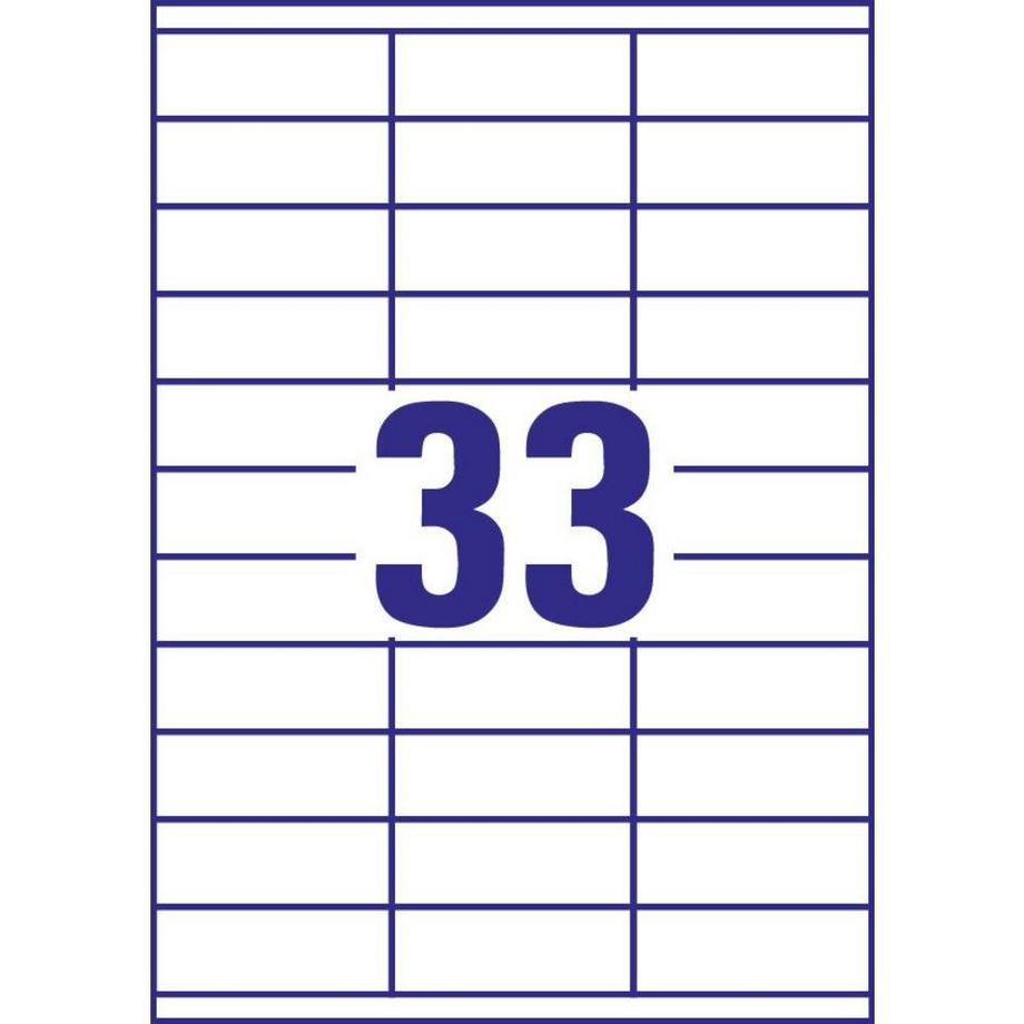 Avery-Zweckform ETIQUETTES universelles avec ultra-grip, 70 x 25.4 mm, jet d'encre, laser couleur, laser s/W  