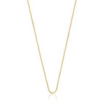 Collier gourmette or jaune 750, 1.2mm, 42cm