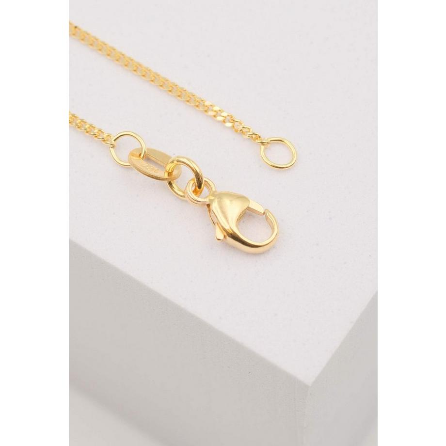 MUAU Schmuck  Collier gourmette or jaune 750, 1.2mm, 42cm 