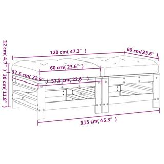 VidaXL Gartenhocker kiefernholz  