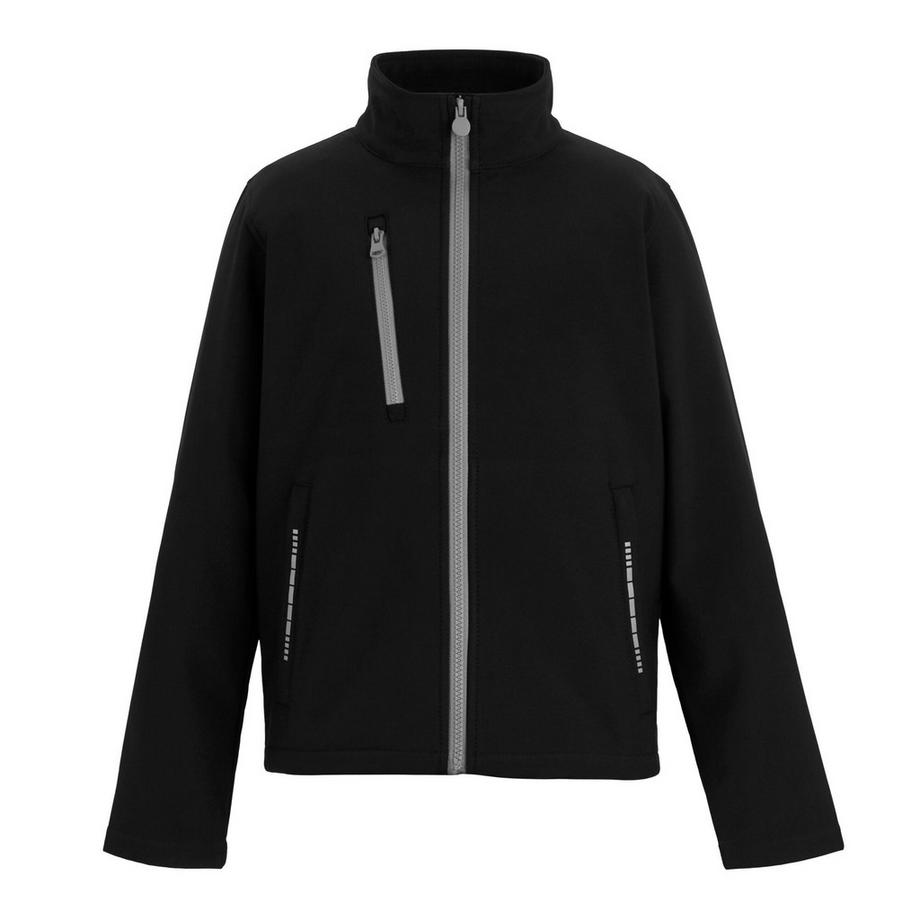 Softshelljacke, Kontrastfarbener Reißverschluss