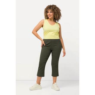 Ulla Popken  Pantalon en bengaline stretch, longueur 3/4 et taille élastique 