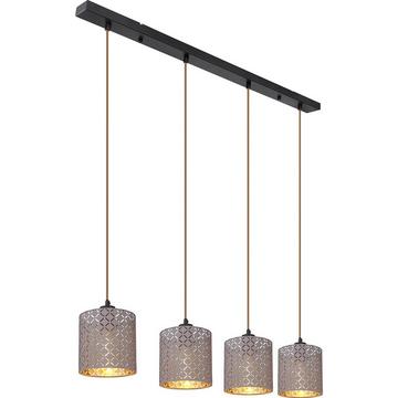 Lampe à suspension Cindy métal noir mat 4xE27