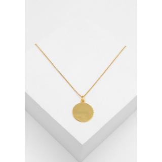 MUAU Schmuck  Anhänger Gravurplatte Gelbgold 750, 18mm 