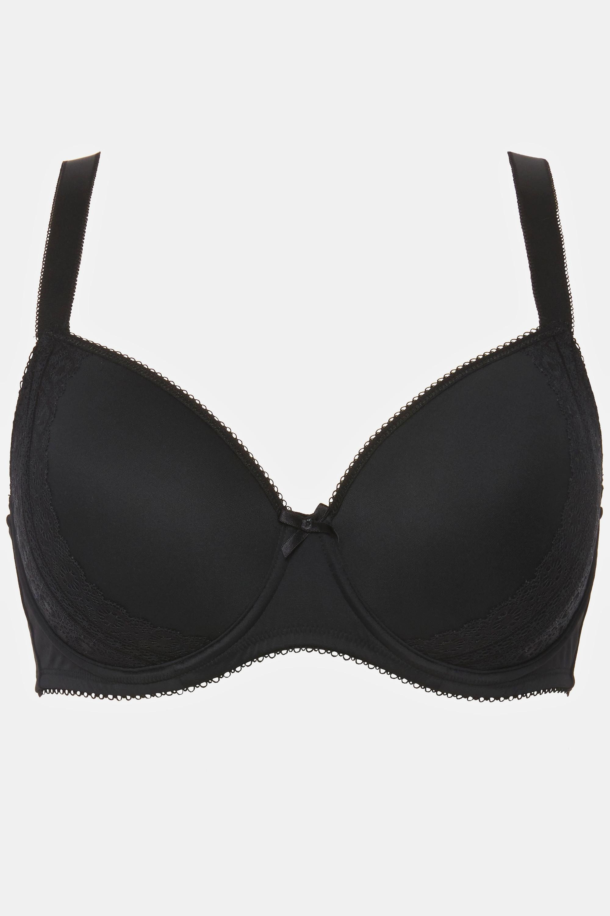 Ulla Popken  Reggiseno con ferretto, coppe di Spacer e pizzo a puntini, coppa B-E 