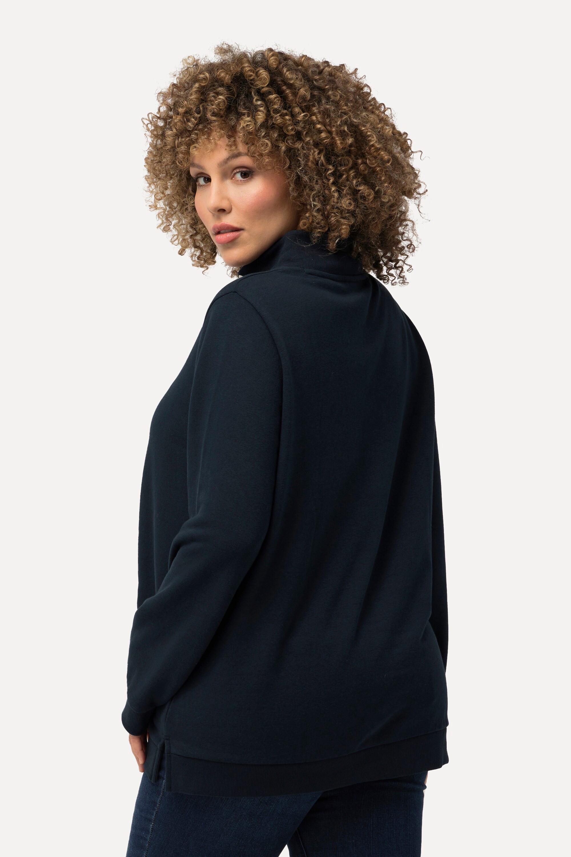 Ulla Popken Amore Classic Col Montant Manches Longues Sweat-shirt  