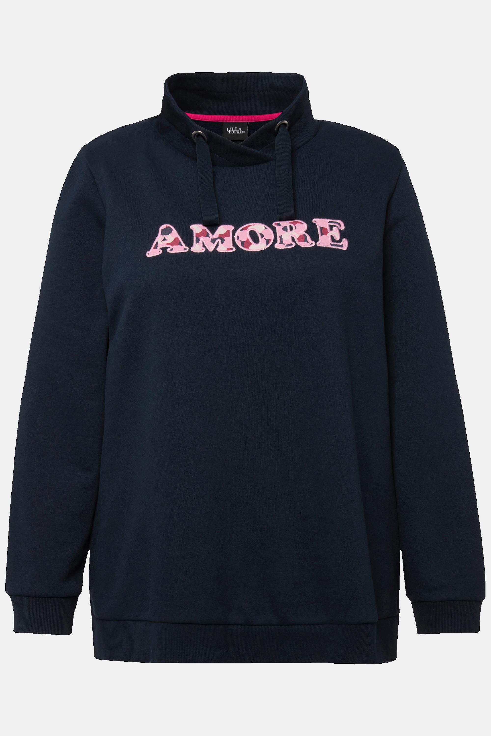 Ulla Popken Amore Classic Col Montant Manches Longues Sweat-shirt  