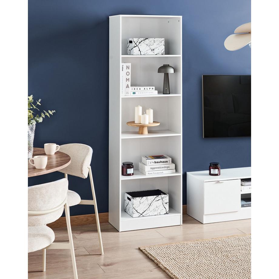 Beliani Libreria a 5 ripiani en Pannello di fibre (LDF) Scandinavo WINNIPEG  