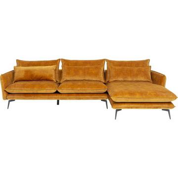 Ecksofa Monza Rechts Velvet Curry 296