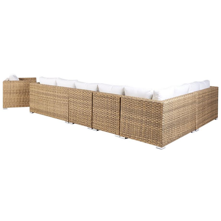 Beliani Lounge Set aus PE Rattan Skandinavisch XXL  