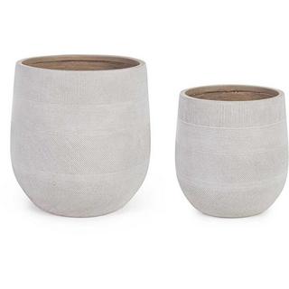 mutoni Garten Vase Rigo bombé gris (3-Set)  