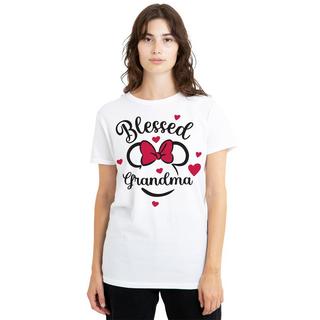 Minnie Mouse Blessed Grandma T-Shirt Stampata  