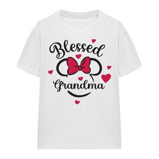 Minnie Mouse Blessed Grandma T-Shirt Stampata  