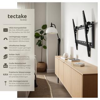 Tectake  TV Wandhalterung neigbar für 32" (81cm) - 100" (254cm), VESA max.: 600x400, bis 70kg 