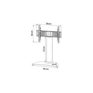 VCM Universal TV VESA Standfuß Aufsatz Erhöhung Alu Fernseh Ständer Glas WindoxaMaxi  