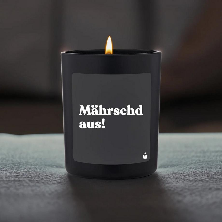 CandleHand Bougie parfumée noire Woody Mährschd aus!  