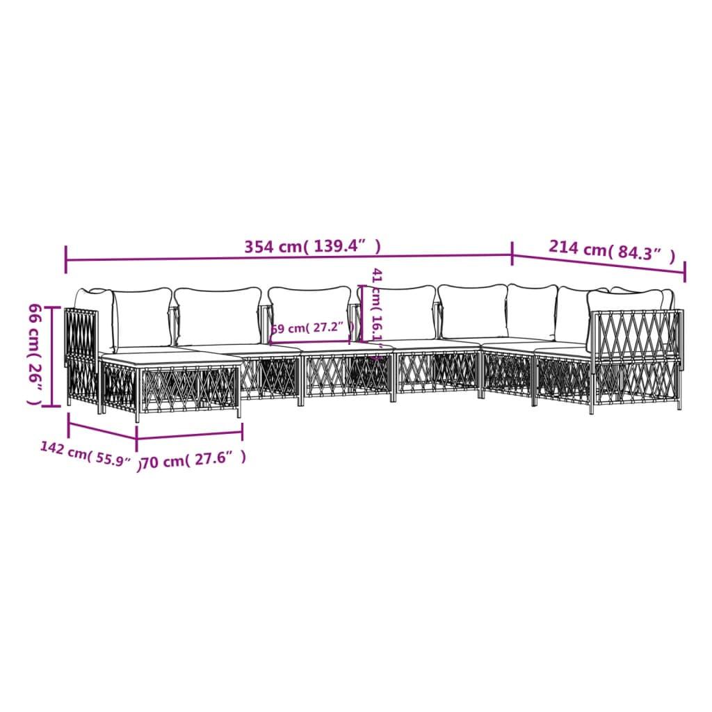 VidaXL Garten lounge set stahl  