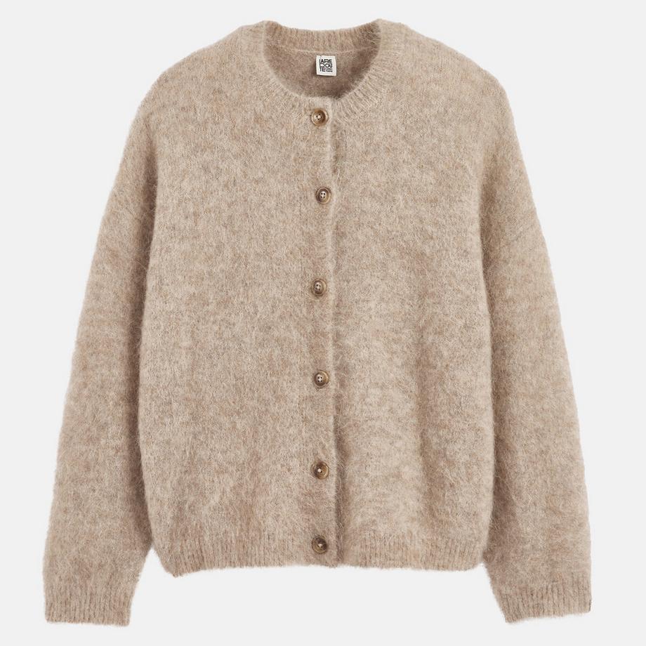 La Redoute Collections Cardigan in misto alpaca spazzolata  