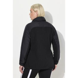 Ulla Popken  Veste technique à capuche, col montant, fermeture zippée à double sens 