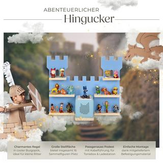 Tectake Wandregal MyLittleStory Fortress für bis zu 16 Tonies  