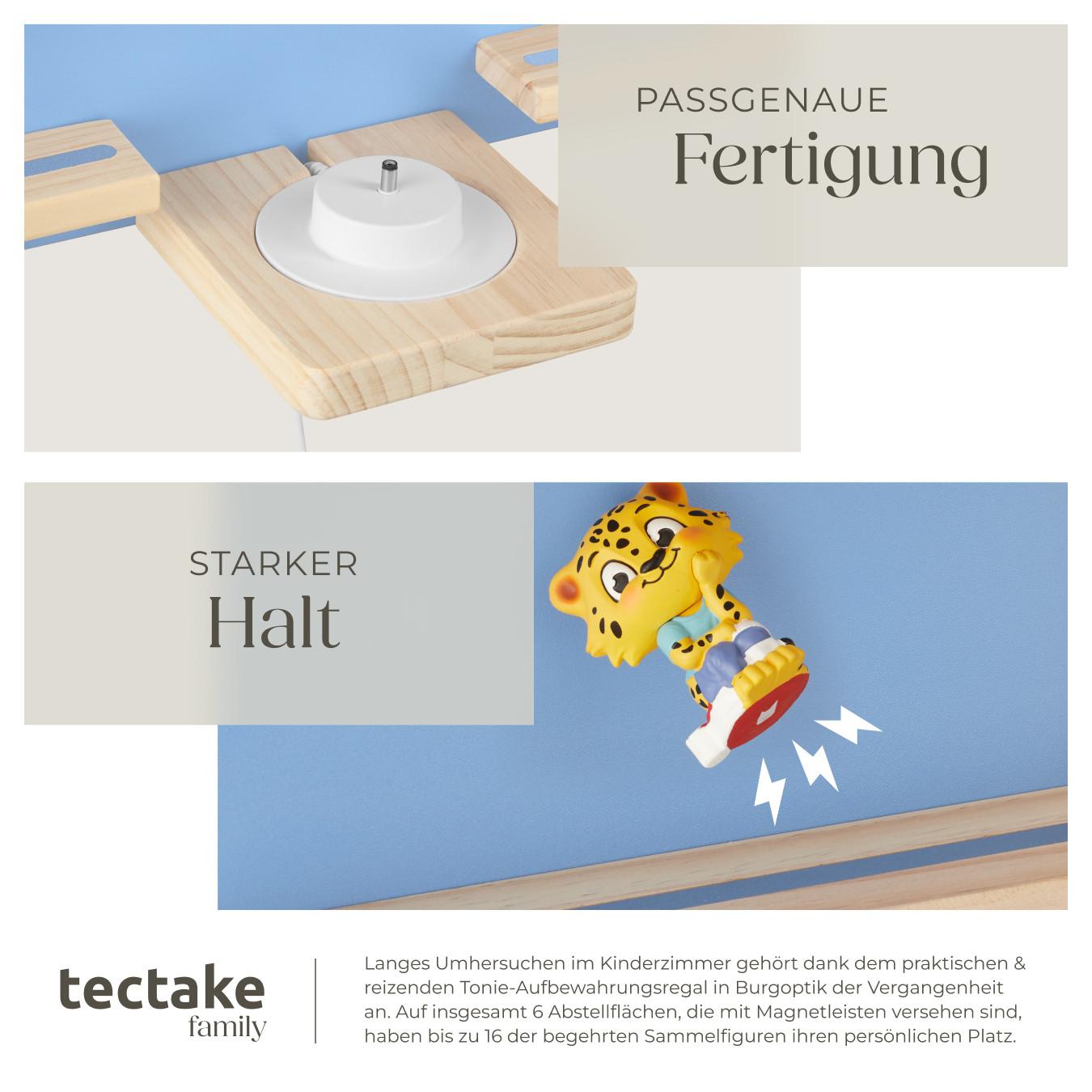 Tectake Étagère murale MyLittleStory Fortress pour jusqu'à 16 Tonies  