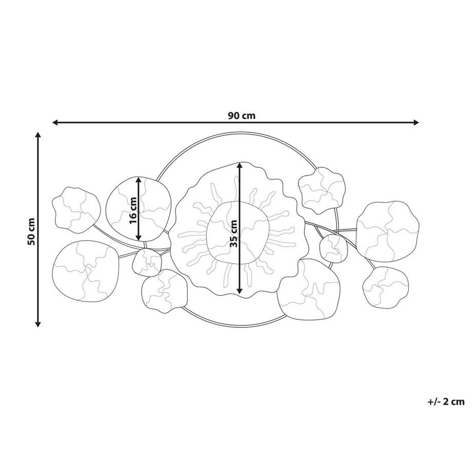 Beliani Decorazione da parete en Ferro  CHROMIUM  