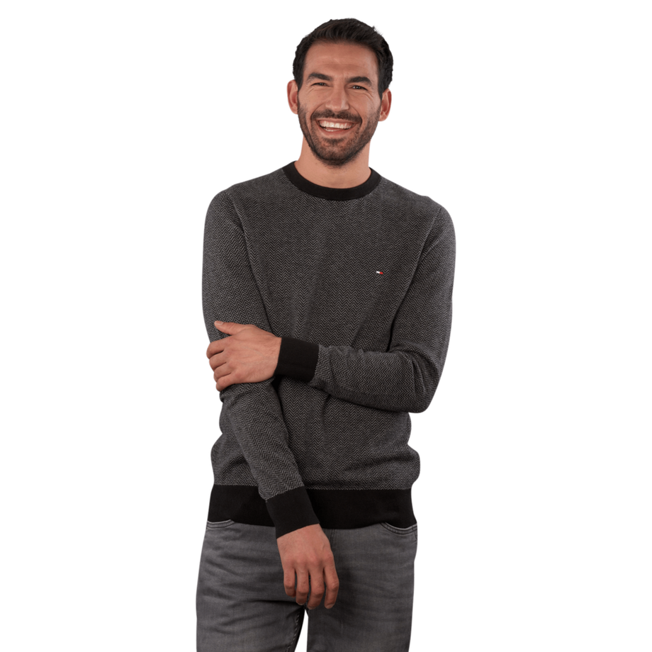 Pima Pullover Herringbone Kashmir
