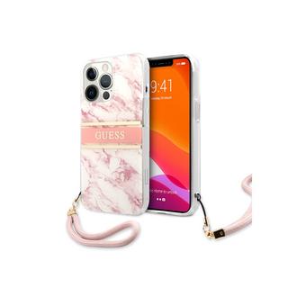 GUESS  Coque pour iPhone 13 Pro Marble Strap 