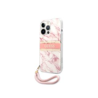 GUESS  Coque pour iPhone 13 Pro Marble Strap 