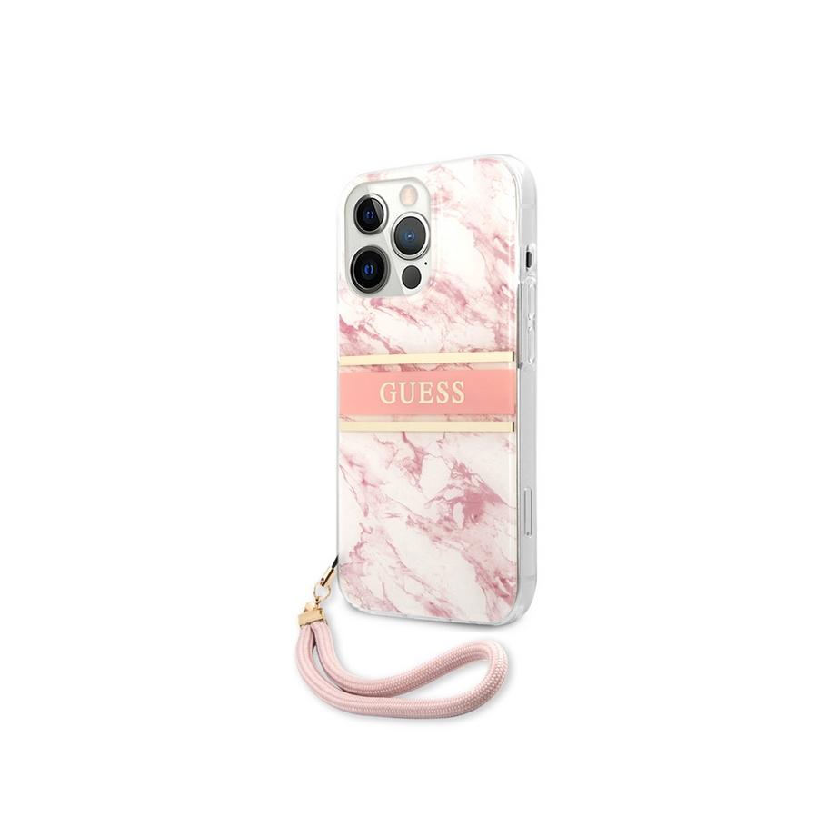 GUESS  Hülle Apple iPhone 13 Pro Marble Strap 