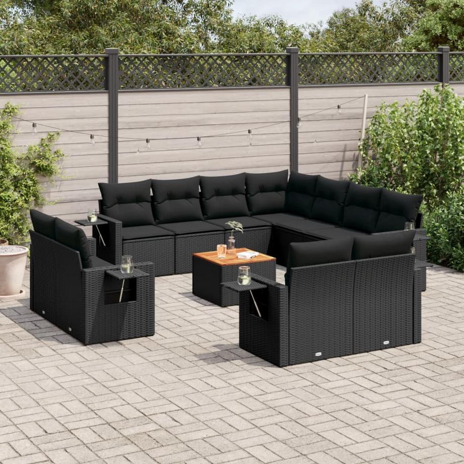 VidaXL Ensemble de canapés de jardin rotin synthétique  