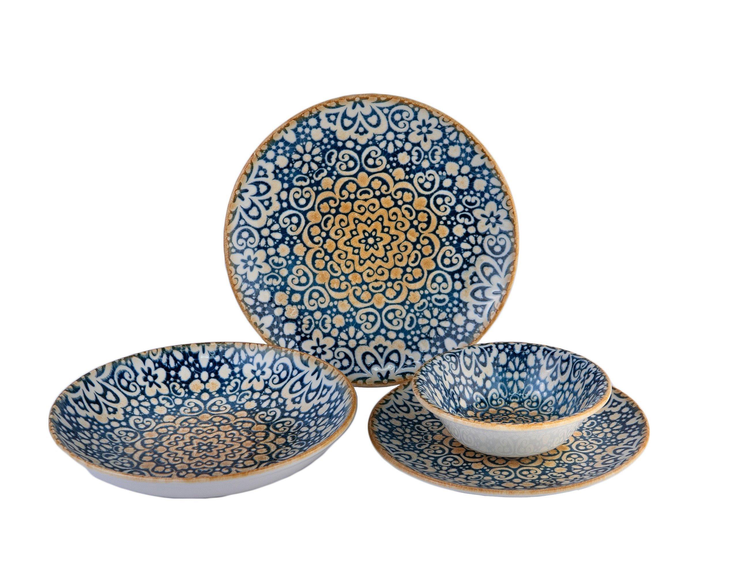 Bonna Ensembles de vaisselle - Alhambra - 24 pièces - 6 Personnes - Porcelaine  